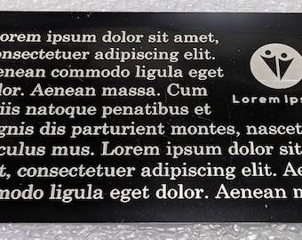 10 gravierte Visitenkarten aus Aluminium
