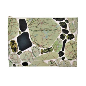 Bolsa com zíper, grande, 12", verde, acessórios, bolsa diária, organizador, estojo, embreagem, design moderno, autocuidado, cabe em nossos notebooks