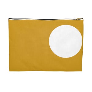 Bolsa com zíper, grande, 12", açafrão, dourado, branco, sol, lua, organizador, embreagem, estojo de lápis, bolsa de diário, minimalista, viagem, unissex