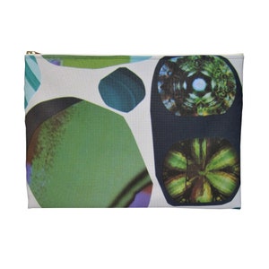 Bolsa com zíper, grande, 12", verde, azul, pedras preciosas, acessórios, bolsa diária, organizador, estojo de lápis, embreagem, design moderno, cabe em nossos notebooks