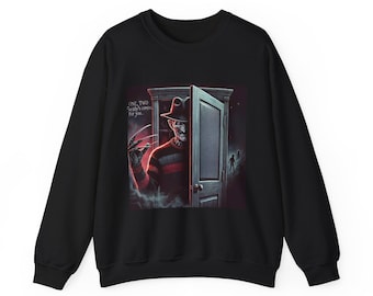 Horror Sweatshirt, Freddy Krueger Nightmare on Elm Street Jumper, Unisex Pullover Top, Scary Movie Clothing, Halloween Costume
