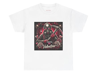 Horror Movie Lover Unisex Heavy Cotton Tee, My Bloody Valentine Shirt, Horror Themes Gift, Scary Movie Fan Outfit, Creepy Graphic Tee