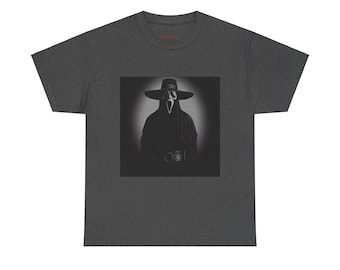 Horror Halloween Gostface Dressed as the babadook Unisex Tee, Scary Movie Graphic Shirt, Creepy Film Fan Gift, Horror Villain Costume Shirt,