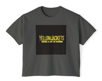 Yellowjackets Horror TV Show Women's Boxy Tee, Graphic Tee, Yellowjackets Fan Gift, Horror TV Show Shirt, Vintage Style Tee
