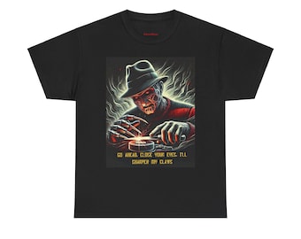 Camiseta de la película de terror Freddy Krueger, camiseta de Pesadilla en Elm Street, camiseta de algodón unisex, camiseta de película de miedo, artículos de terror de Halloween, terror