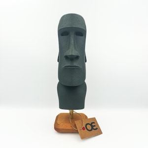 Moai Head Statue - Easter Island Replica Garden Sculpture, Moai Figurine & Carving for Home Decor - Unique Moai Decoration