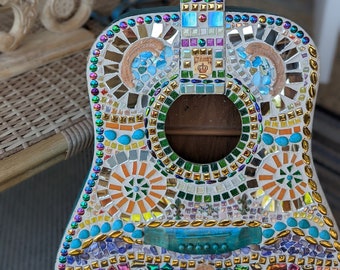 Mosaic Guitar Mardi Gras - Etsy