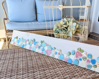 Sea Series Mosaic Pastel Pebbles Frog and Shells