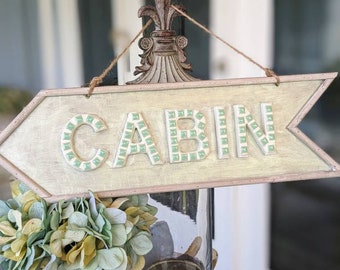 Mosaic Cabin Sign