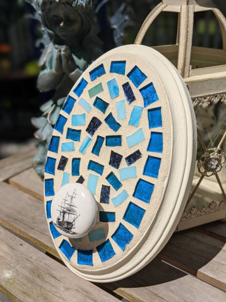 Mosaic Sea Themed Small Wall Or Tabletop Decor Art Collectibles Glass Art Delage Com Br