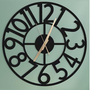 Metal Wall Clock With Numbers, Silent Wall Clock, Unique Numbers Wall Clock, Home Decor Wall Clock, Modern Wall Clock, Metal Wall Clock