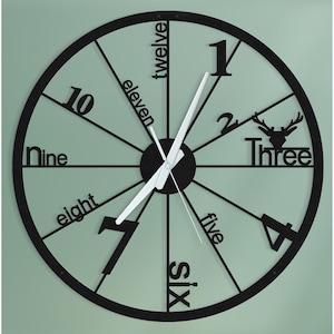 Modern Metal Wall Clock with Abstract Design and Large Numerals. Unique, Stylish, Perfect for Home, Office Decor Ideal Gift for Any Occasion