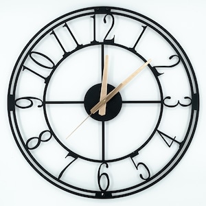 Modern Numeric Wall Clock, Modern Clock with Hand Color Option, Silent Clock, Large Wall Clocks, Unique Wall Clocks, Gift for Home or Office