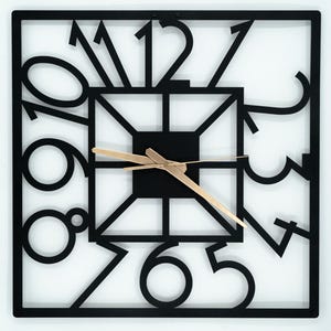 Square Clock, Square Wall Clock, Metal Wall Clock, Unique Wall Clock, Oversized Wall Clock, Clocks for Home Decor and Gifts, Clock Gifts