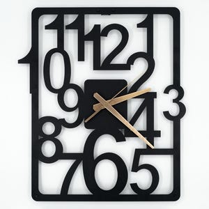 Hanging Rectangle Wall Clock With Latin Numerals,Oversized Metal Custom Wall Clock,Unique Wall Clock