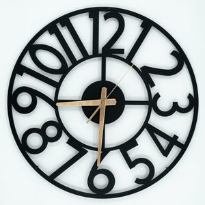 Metal Wall Clock With Numbers, Silent Wall Clock, Unique Numbers Wall Clock, Home Decor Wall Clock, Modern Wall Clock, Metal Wall Clock