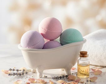 Goat Milk Bath Bombs | Handmade Set of 4
