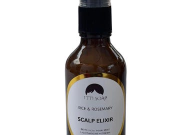 Rice - Rosemary Scalp Elixir Spray | Leave-In Hair - Scalp Care | Botanical Growth Mist 2oz