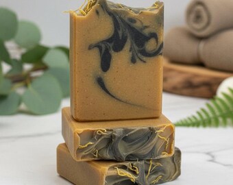 Golden Glow Soap | Turmeric Charcoal Handmade Soap Bar