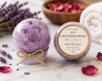 Lavender Rose Bath Salt Ball