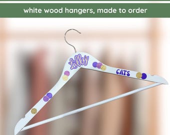 Athletic Team Wooden Hangers Custom. School Spirit. Team Gifts. Cheer and Dance. Made to Order. Bespoke