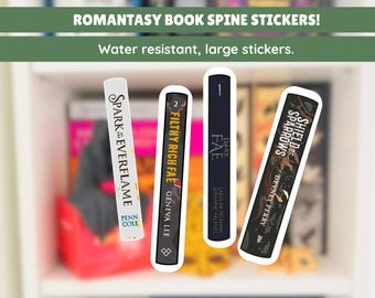 Romantasy Bookspine Stickers. Water Resistant. Large Stickers. Popular Books. Booktok. Hand Digitally Drawn. SJM. Fantasy Books.