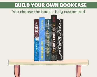 Build Your Own Bookcase. Hand-drawn Book Spines. Fully Customizable. Popular Books. Digital Artwork. Booktok. Creative Gifts. One of a Kind