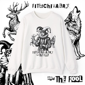 Fitz and The Fool Sweatshirt || Realm of the Elderlings Merch, Fitzchivalry, The Farseer Trilogy, Robin Hobb, ROTE White