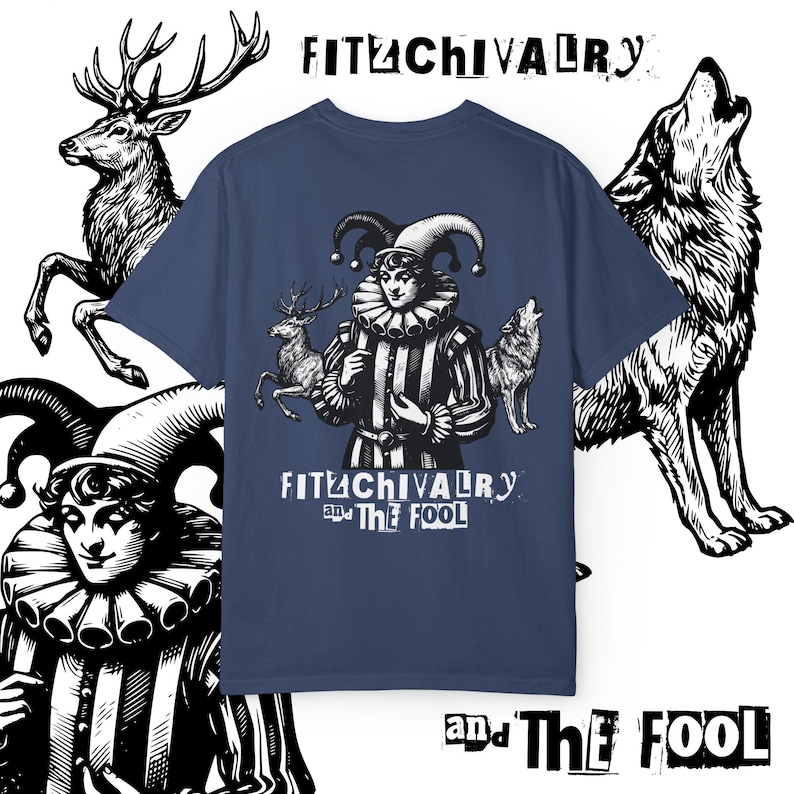 Fitz and The Fool Shirt || Realm of the Elderlings Merch, Fitzchivalry, Farseer Trilogy, Robin Hobb, ROTE China Blue