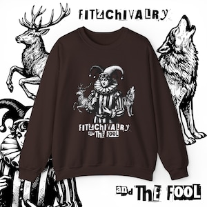 Fitz and The Fool Sweatshirt || Realm of the Elderlings Merch, Fitzchivalry, The Farseer Trilogy, Robin Hobb, ROTE Dark Chocolate