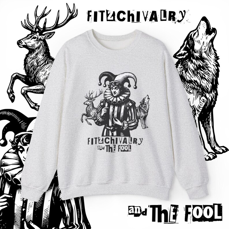 Fitz and The Fool Sweatshirt || Realm of the Elderlings Merch, Fitzchivalry, The Farseer Trilogy, Robin Hobb, ROTE Ash