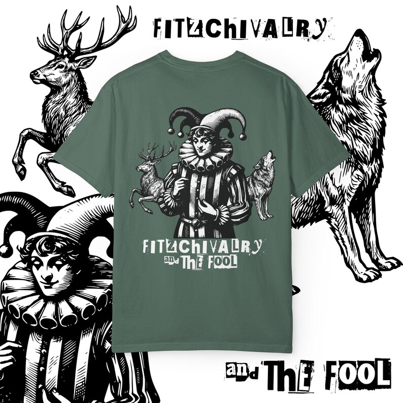 Fitz and The Fool Shirt || Realm of the Elderlings Merch, Fitzchivalry, Farseer Trilogy, Robin Hobb, ROTE Blue Spruce