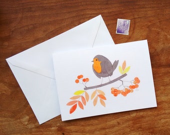 Robin card | Etsy