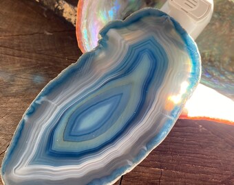 Handmade Agate Nightlight - unique nature witchy magic gift