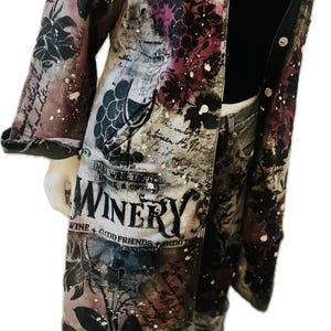 Woman’s Custom  Upcycled Denim Jacket, Size M (8/10)