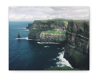 Cliffs of Moher High Quality Canvas Wall Art – Breathtaking Sunset Over Iconic Irish Coastline