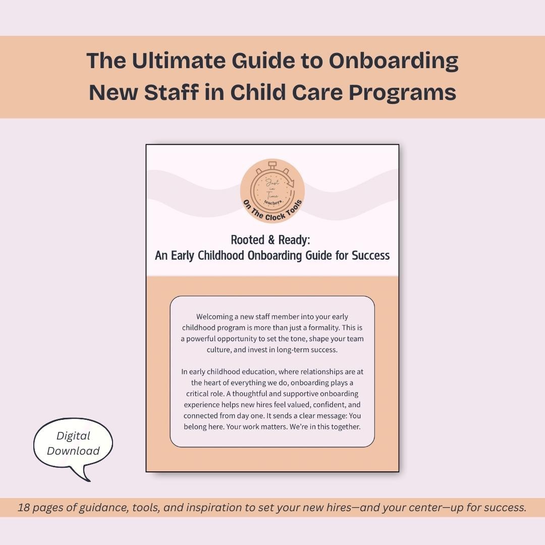 Early Childhood Onboarding Guide | New Hire Checklist | Childcare Staff ...