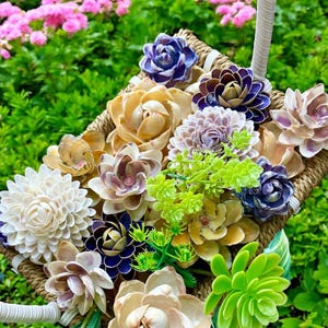 Natural Seashell Flower | Ocean Theme Decor | Beach Wedding decoration | Unique Gift for Mom or Her | Coastal Handmade Art