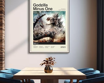 Godzilla Minus One Poster: Godzilla Movie Print (Digital Download)