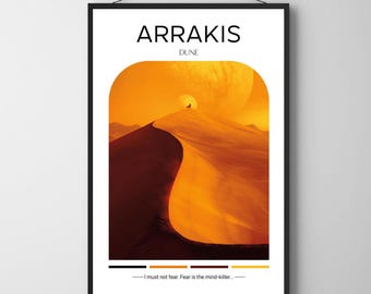 Arrakis Dune Travel Poster: Modern Movie Art Print (Digital Download)
