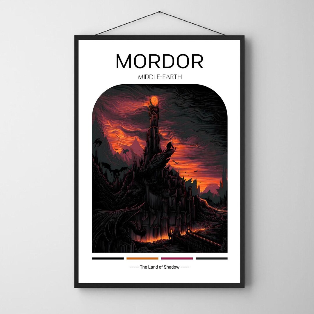 Mordor Travel Poster: Lord of the Rings Movie Art (digital Download) - Etsy