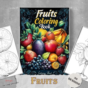 Citrus Harmony Coloring Page – Detailed Tangerine & Blossom Illustration Instant Download - Grayscale Coloring Page - Gift, Printable  PDF