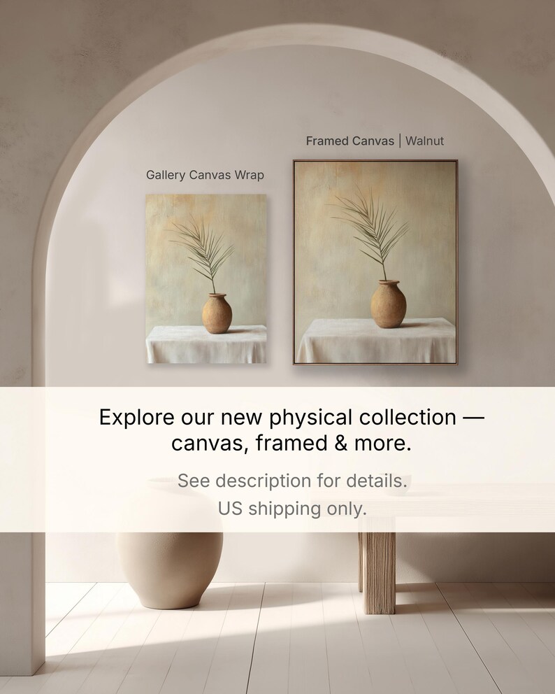 Palm Sunday Still Life, Holy Week DIGITAL DOWNLOAD, Minimalist Oil Painting, Easter Christian Art, Clay Jar Palm Branch, Christian Wall Art image 5