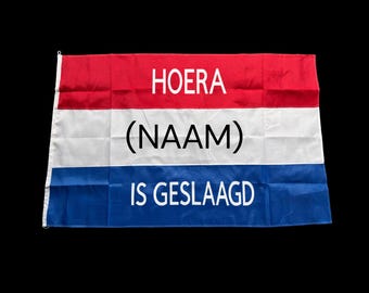 Gepersonaliseerde Nederlandse vlag Geslaagd