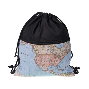 Tasche mit großer Taschen-Weltkarte, perfekt fürs Festival, die Radtour oder zum Shoppen