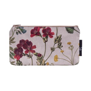 Bolsa de cosméticos rectangular estuche rígido FLORES Algodón gawka Bolsa de cosméticos