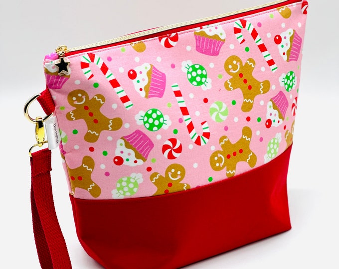 Extra large project bag - Christmas candy treats