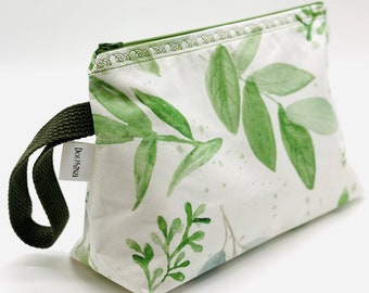 Large project bag - Watercolour large leaves