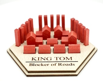 SET of 4/6 players - Catan Organizer: Wooden Component Holder for Base Game