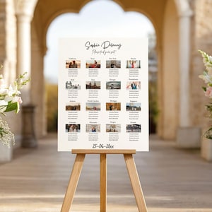 Wedding Photo Seating Chart Template, Photo Location Guest Seating Chart, Travel Wedding Seating Sign, Reception World Seating Sign